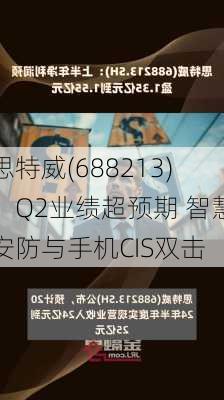 思特威(688213)：Q2业绩超预期 智慧安防与手机CIS双击