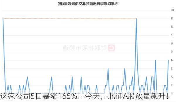 这家公司5日暴涨165%！今天，北证A股放量飙升！