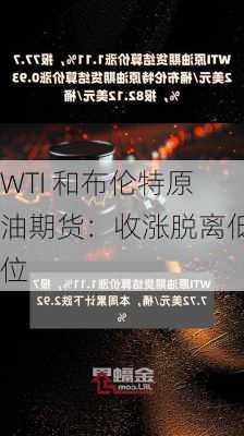 WTI 和布伦特原油期货：收涨脱离低位