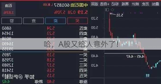 哈，A股又给人意外了！