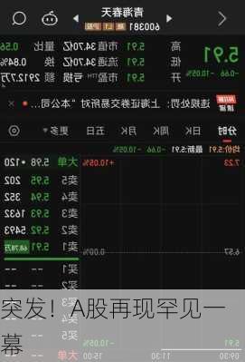 突发！A股再现罕见一幕