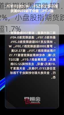 道指期货周四跌超1.2%，小盘股指期货跌超1.7%