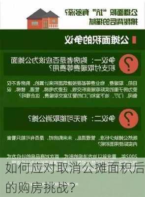 如何应对取消公摊面积后的购房挑战？