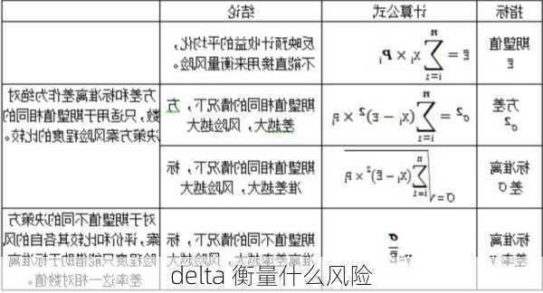 delta 衡量什么风险