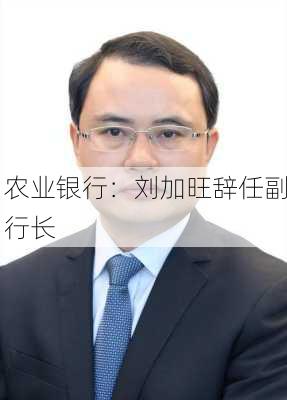 农业银行：刘加旺辞任副行长