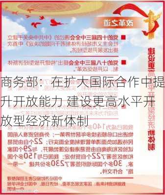 商务部：在扩大国际合作中提升开放能力 建设更高水平开放型经济新体制