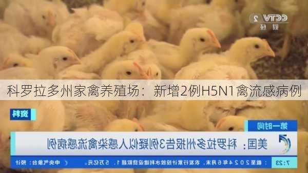 科罗拉多州家禽养殖场：新增2例H5N1禽流感病例