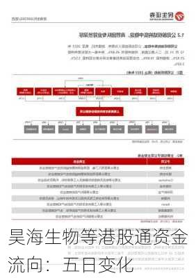 昊海生物等港股通资金流向：五日变化