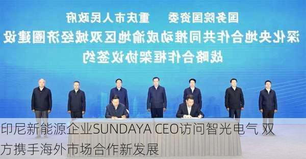 印尼新能源企业SUNDAYA CEO访问智光电气 双方携手海外市场合作新发展