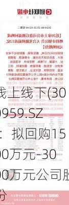 线上线下(300959.SZ)：拟回购1500万元-3000万元公司股份