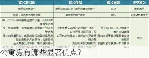 公寓房有哪些显著优点？