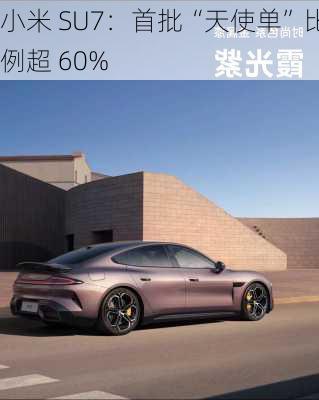 小米 SU7：首批“天使单”比例超 60%