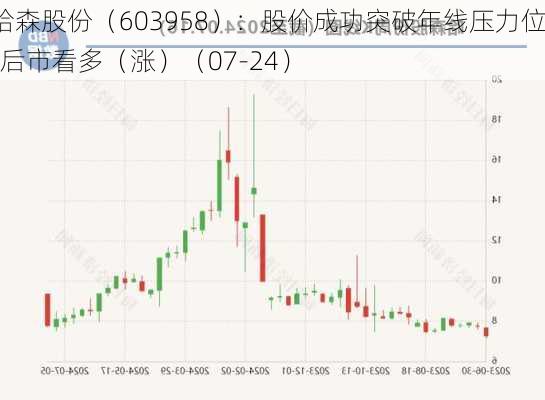 哈森股份（603958）：股价成功突破年线压力位-后市看多（涨）（07-24）