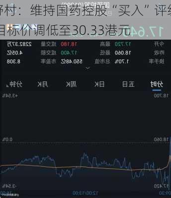 野村：维持国药控股“买入”评级 目标价调低至30.33港元