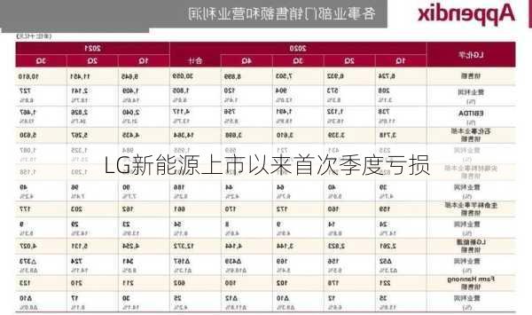 LG新能源上市以来首次季度亏损