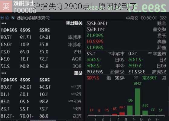 沪指失守2900点！原因找到了