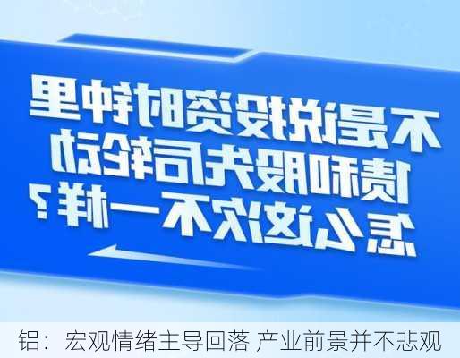 铝：宏观情绪主导回落 产业前景并不悲观