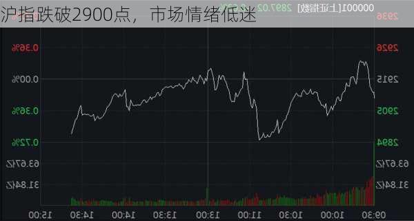 沪指跌破2900点，市场情绪低迷