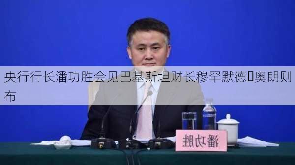 央行行长潘功胜会见巴基斯坦财长穆罕默德・奥朗则布