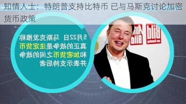 知情人士：特朗普支持比特币 已与马斯克讨论加密货币政策