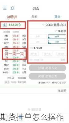 期货挂单怎么操作
