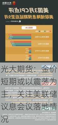 光大期货：金价短期或以震荡为主，关注美联储议息会议落地情况