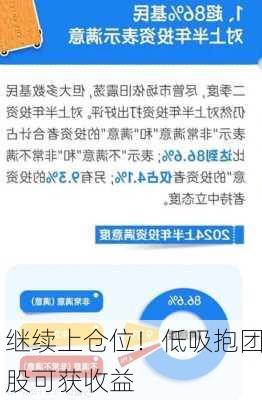 继续上仓位！低吸抱团股可获收益