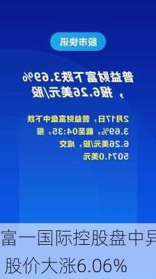 富一国际控股盘中异动 股价大涨6.06%