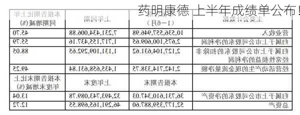 药明康德 上半年成绩单公布！