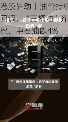 港股异动丨油价持续回调，“三桶油”齐挫，中石油跌4%