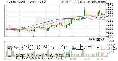 嘉亨家化(300955.SZ)：截止7月19日，公司股东人数约为6.7千户