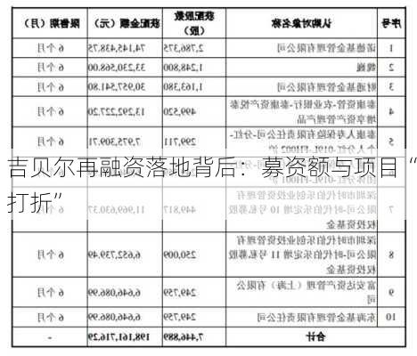 吉贝尔再融资落地背后：募资额与项目“打折”