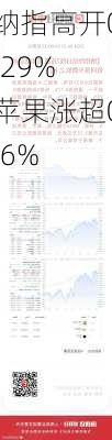 纳指高开0.29% 苹果涨超0.6%