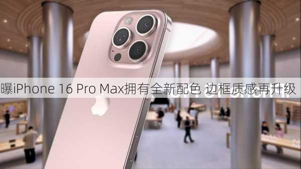 曝iPhone 16 Pro Max拥有全新配色 边框质感再升级