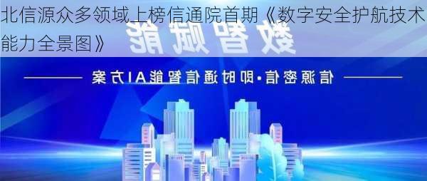 北信源众多领域上榜信通院首期《数字安全护航技术能力全景图》