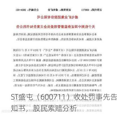 ST盛屯（600711）收处罚事先告知书，股民索赔分析