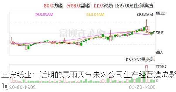 宜宾纸业：近期的暴雨天气未对公司生产经营造成影响