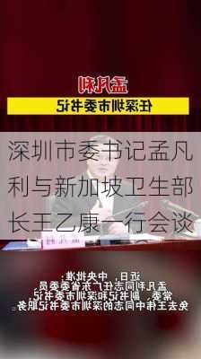 深圳市委书记孟凡利与新加坡卫生部长王乙康一行会谈