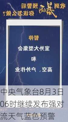 中央气象台8月3日06时继续发布强对流天气蓝色预警