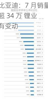 比亚迪：7 月销量超 34 万 锂业有变动