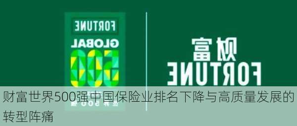 财富世界500强中国保险业排名下降与高质量发展的转型阵痛