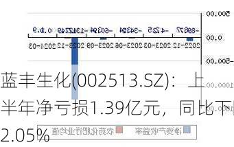 蓝丰生化(002513.SZ)：上半年净亏损1.39亿元，同比下降52.05%