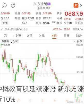 中概教育股延续涨势 新东方涨近10%