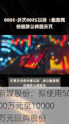 新媒股份：拟使用5000万元至10000万元回购股份