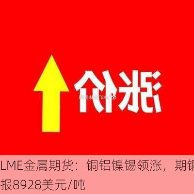 LME金属期货：铜铝镍锡领涨，期铜报8928美元/吨