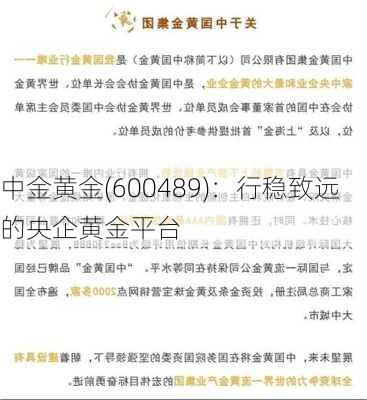 中金黄金(600489)：行稳致远的央企黄金平台