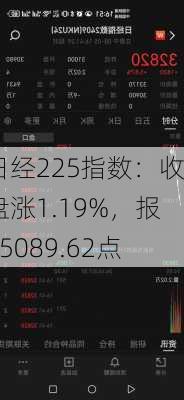 日经225指数：收盘涨1.19%，报35089.62点