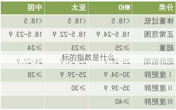 标的指数是什么