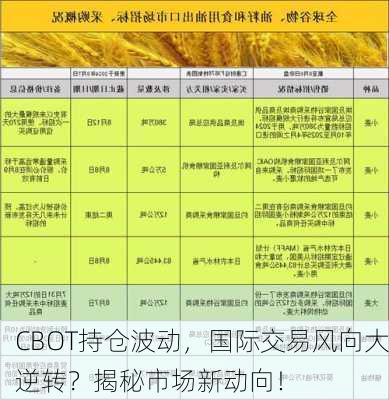 CBOT持仓波动，国际交易风向大逆转？揭秘市场新动向！