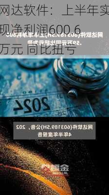 网达软件：上半年实现净利润600.6万元 同比扭亏